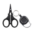 Fishing Line Scissors Keychain - Serrated Stainless Steel Blade, Titanium-Coated Corrosion-Resistant, Blunt Tip (9.5 x 6.27 cm / 3.74 x 2.47 in)