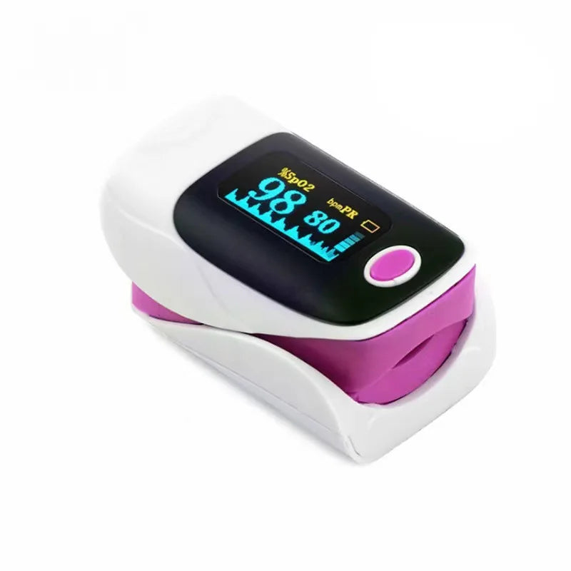 2-in-1 Fingertip Pulse Oximeter & Blood Pressure Monitor with OLED Display — Portable SPO2 & Pulse Rate Monitor