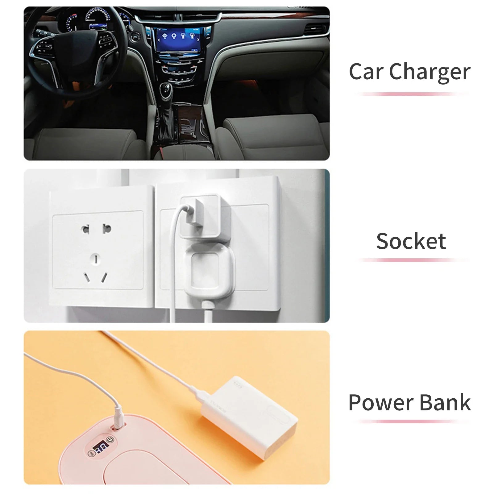 USB Baby Wipe Warmer 10W Portable Diaper Wipes Dispenser, 3 Temperature Modes, Large Capacity for Home Car Travel