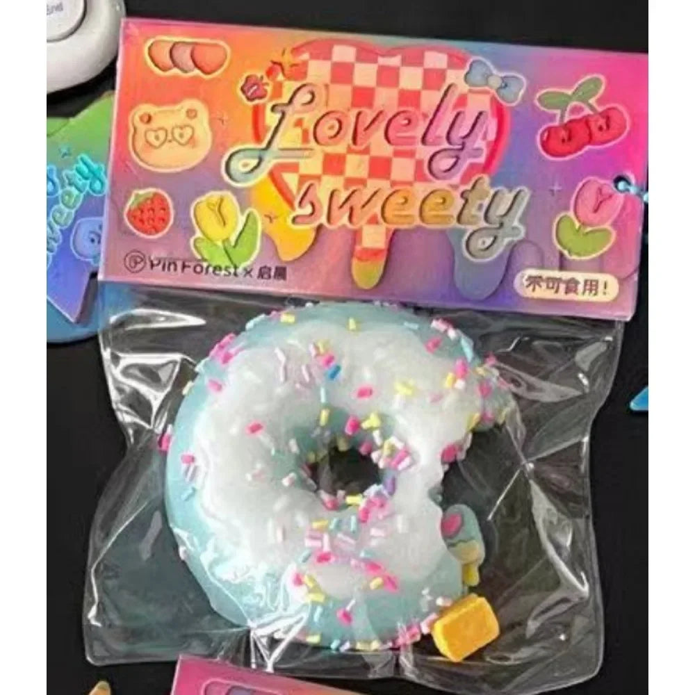 Squishy Cake Donut Stress Relief Toy - Sensory Fidget Squeeze for Kids & Adults, Anxiety Relief Gift