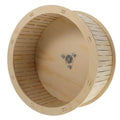 22 cm (8.65 in) Natural Wood Hamster Exercise Wheel – Silent Bearing Small Pet Running Wheel for Hamsters, Chinchillas, Guinea Pigs
