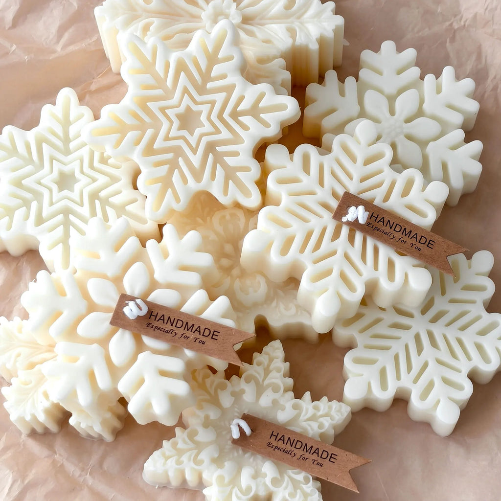 3D Snowflake Silicone Mold - DIY Candle, Soap & Wax Melt Mold for Christmas Crafts, Aroma Stones & Holiday Home Decor