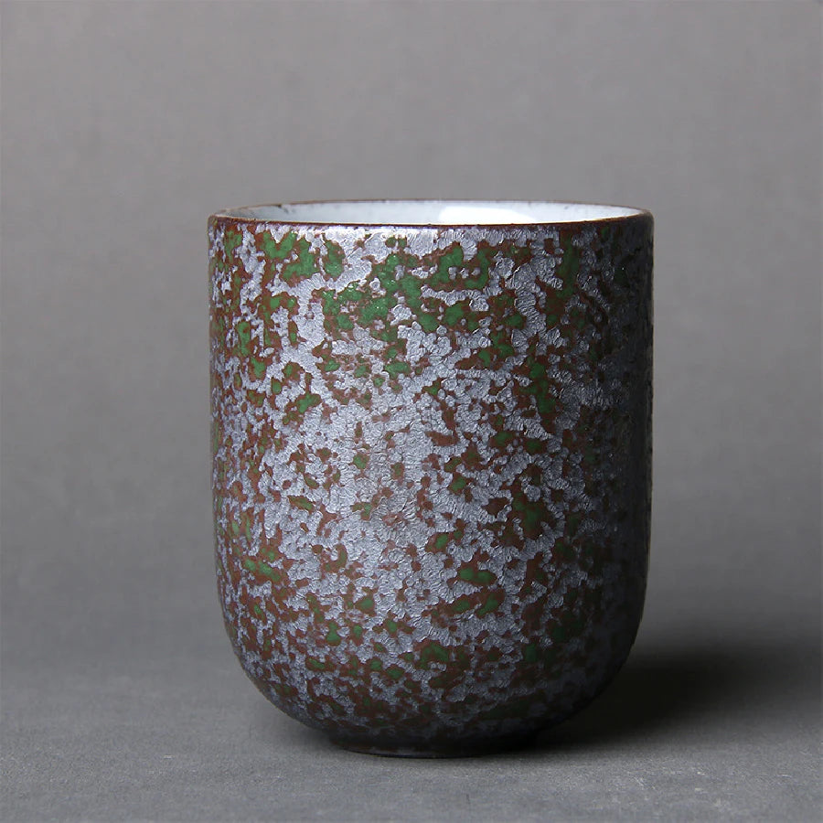 Vintage Ceramic Tea Cup 130 ml (4.4 fl oz) Japanese Stoneware Porcelain Mug for Kung Fu Tea, Sake & Coffee