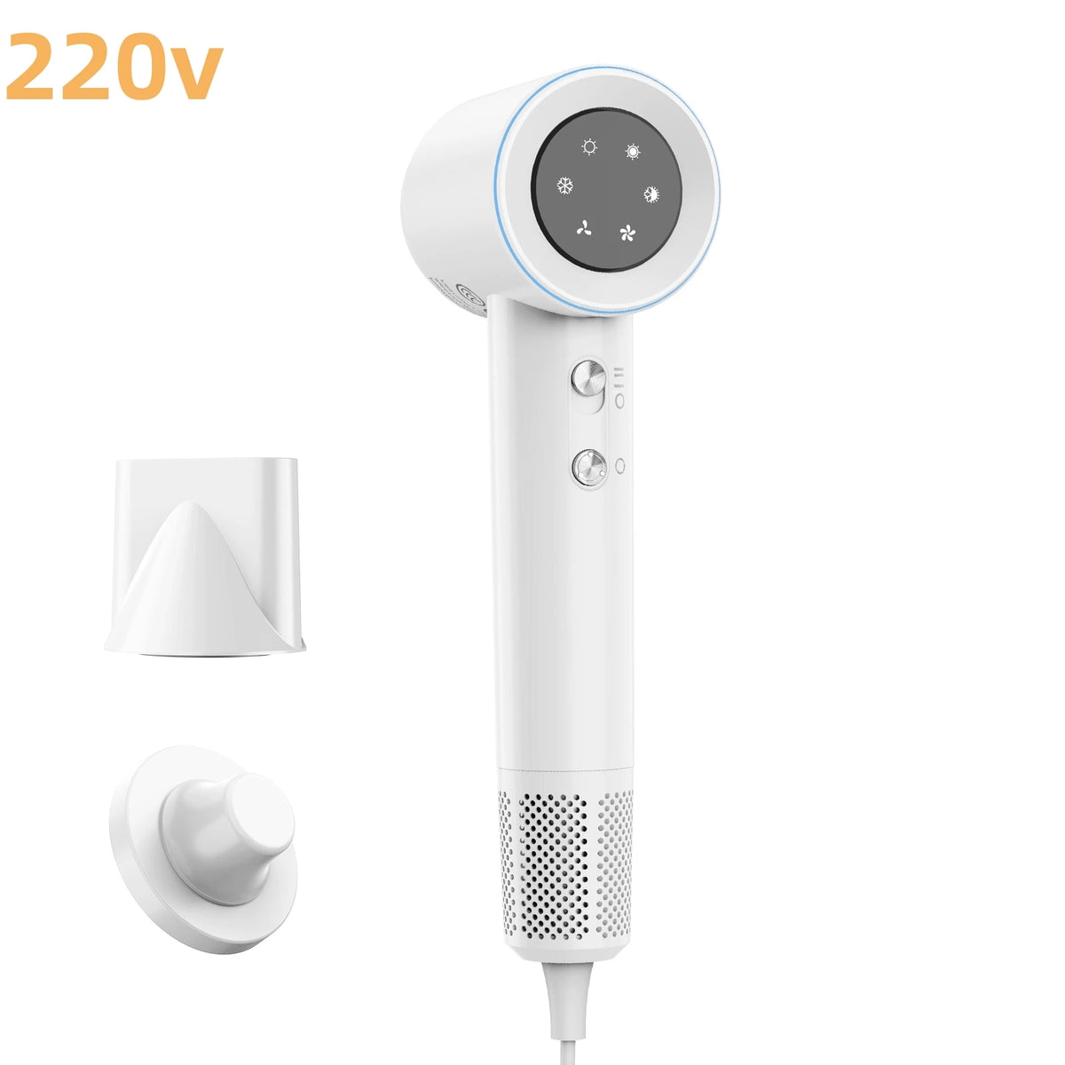 110,000 RPM High-Speed Wall-Mounted Hair Dryer - Negative Ion, Fast Drying, Low Noise, Thermo Control & LCD Display