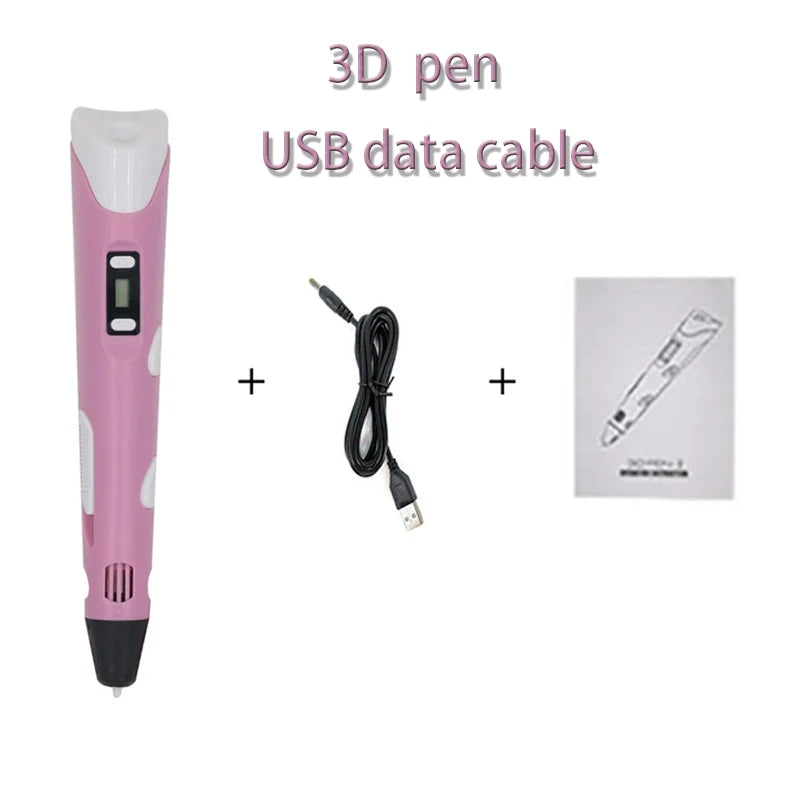 3D Printing Pen with LCD Screen — PLA Filament Compatible DIY Drawing Pen for Kids, Camouflage Design, Adjustable Temperature