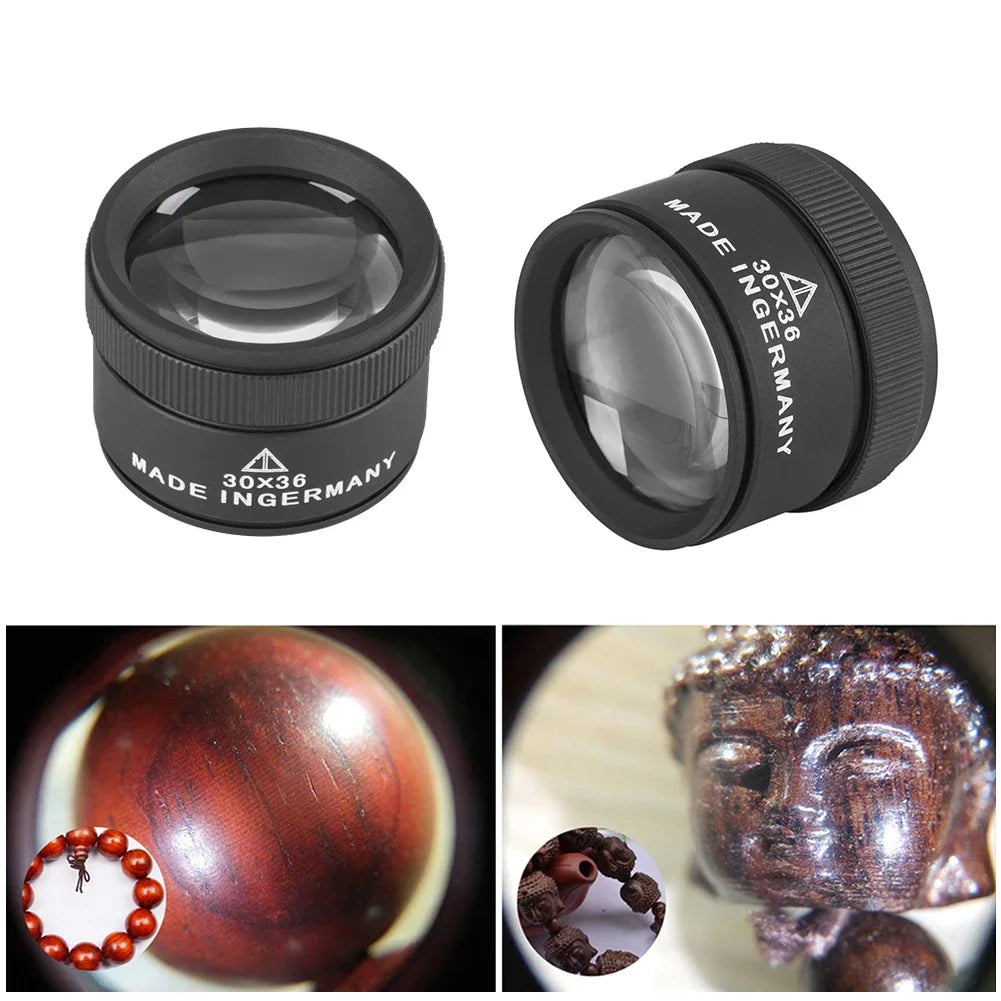 30X 36mm (1.42 in) Handheld Magnifying Loupe Monocle for Jewelry, Watch, Coin & Stamp Inspection