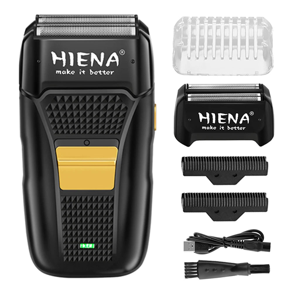 Men's Rechargeable Electric Shaver & Hair Clipper – Metal Housing, USB Fast Charge, Hypoallergenic Foil