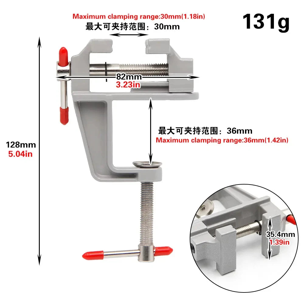 Mini Table Clamp Pliers – Flat-Mouth DIY Craft Clamp for Carving, Jewelry & Model Making