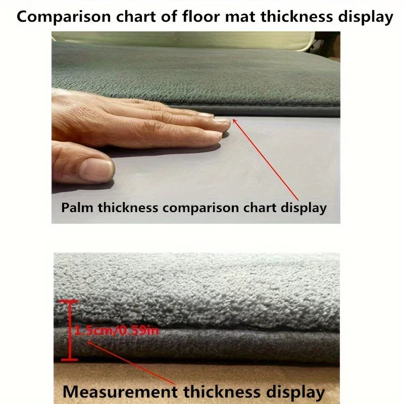 U-Shaped Toilet Mat - Memory Foam Bath Rug, Non-Slip Super Absorbent