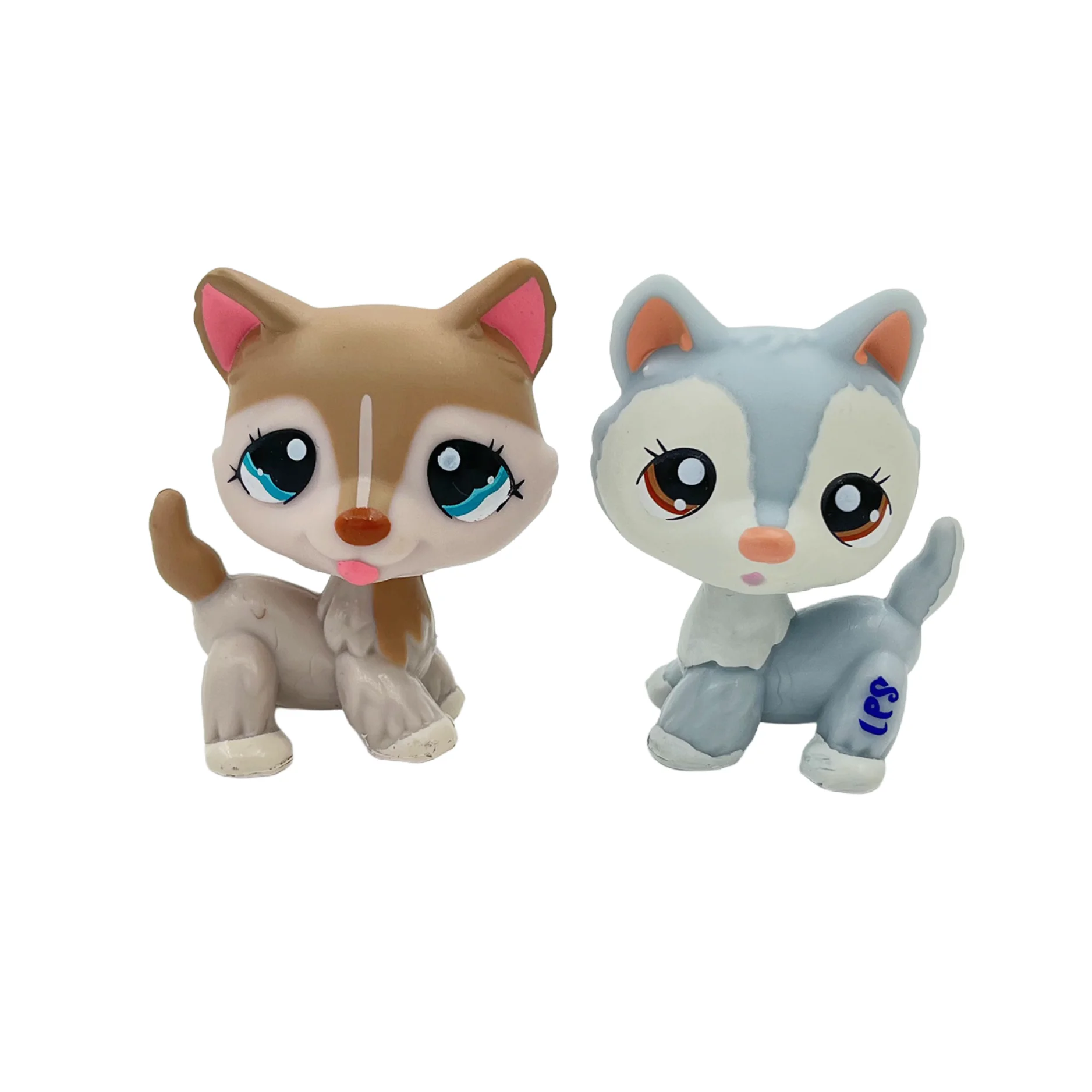 2-Pack Mini Pet Figurines — Cute Dog & Cat PVC Bobble Head Collectibles, 1.5–2 in (4.8–5.5 cm)