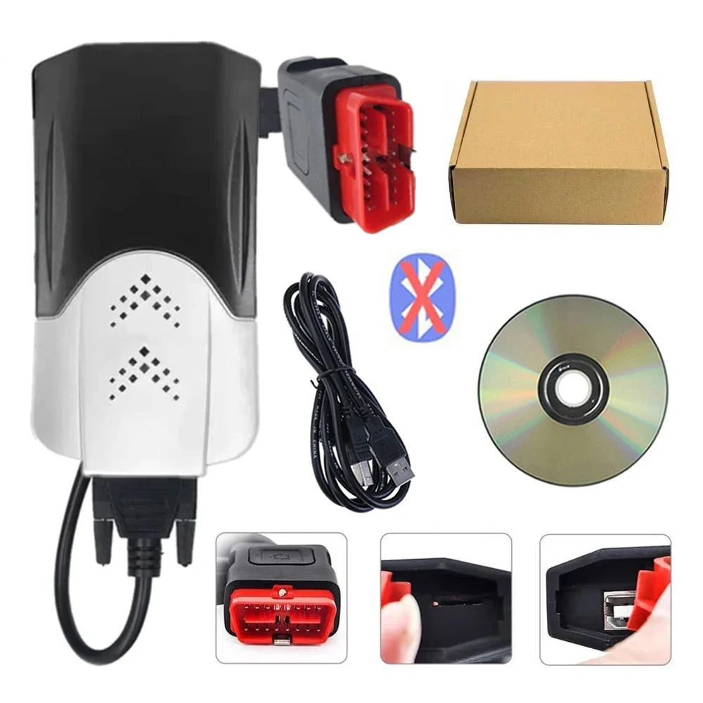 OBD2 OBD II Diagnostic Scanner for Cars & Trucks — Bluetooth USB Multi-Brand Diagnostic Tool
