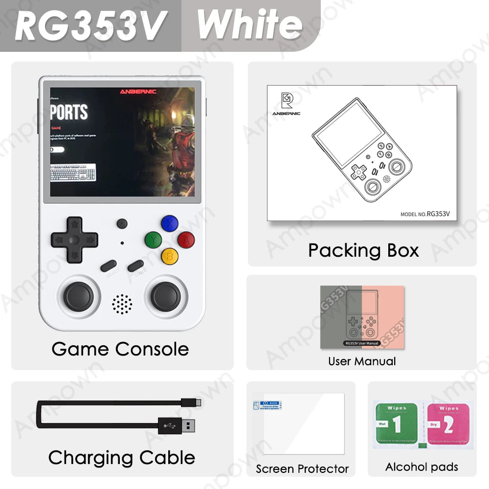 Handheld Retro Game Console 3.5-inch (8.9 cm) IPS Screen HDMI Output Android & Linux Built-in Emulators 10,000+ Games