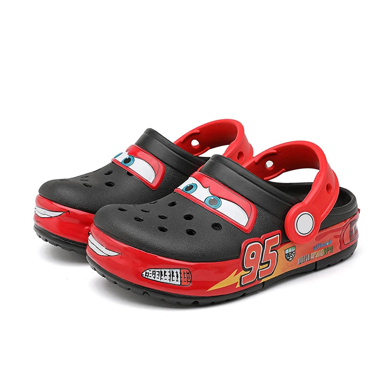 Lightning McQueen LED Light-Up Kids Slippers Car Sandals for Boys & Girls Breathable EVA Beach Slides