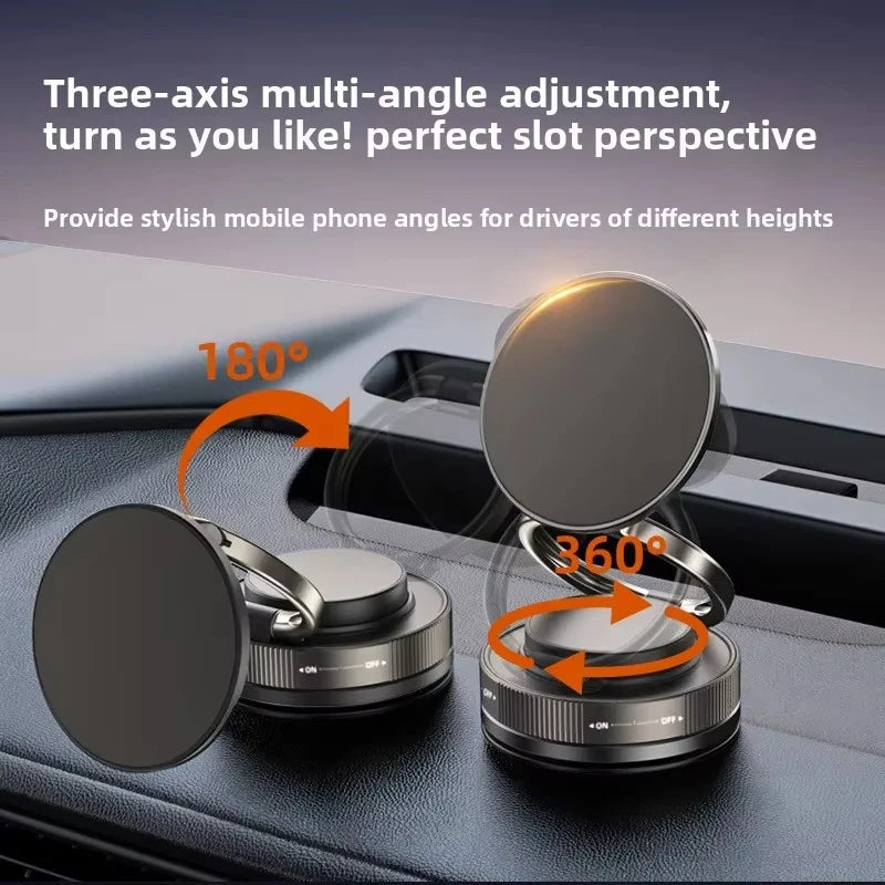 Magnetic MagSafe-Compatible Suction Cup Phone Holder – Adjustable Swivel Lock Car, Gym & Mirror Mount