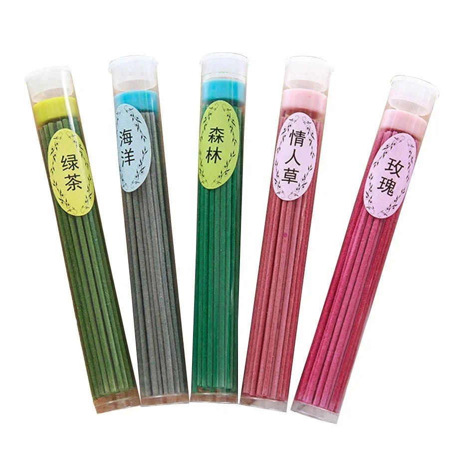 1-Bottle (50 Sticks) Sandalwood Incense Pack with Burner – Natural Aroma Air Freshener