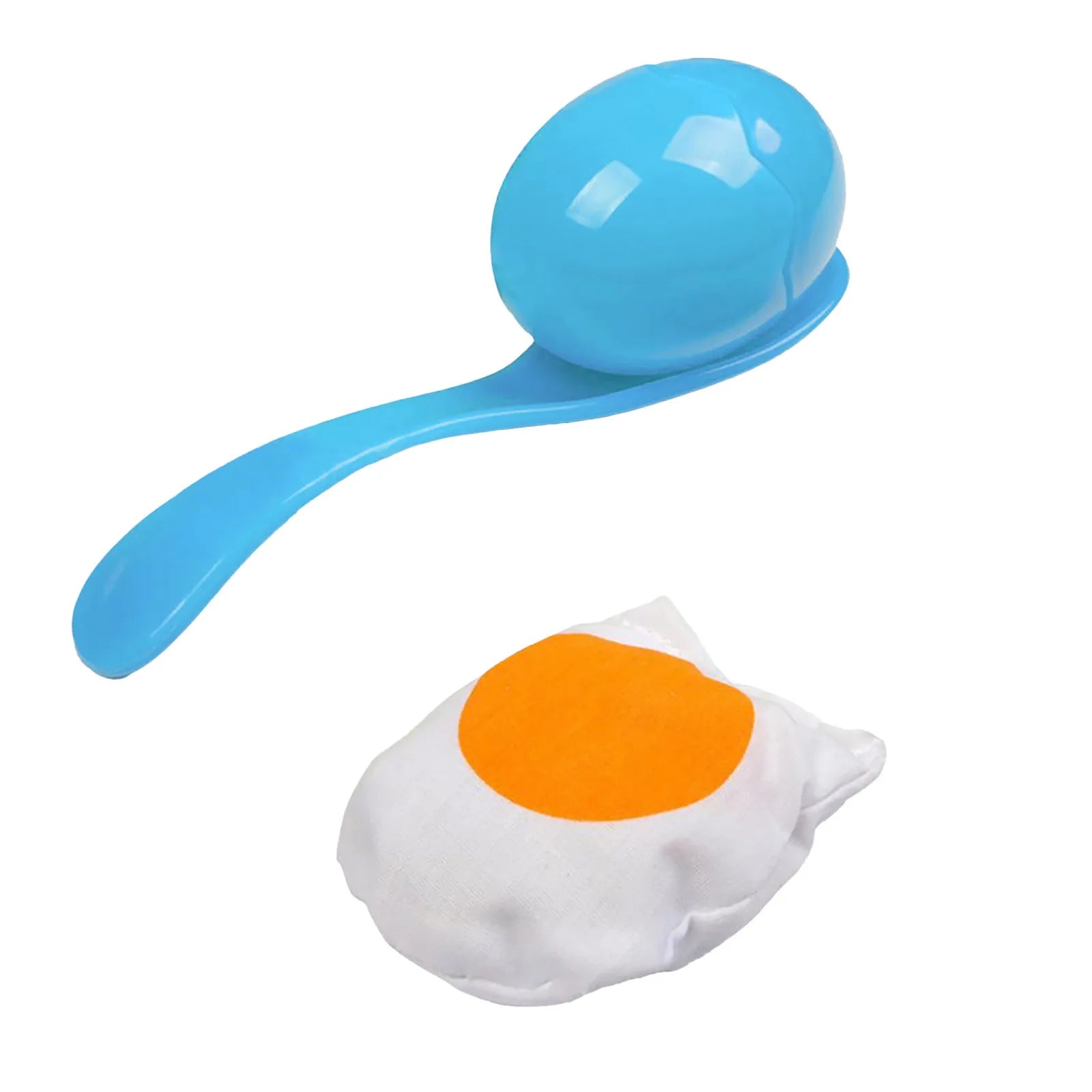 Egg and Spoon Race Game Set with Yolk - Outdoor Kids Party & Field Day Toy, Parent-Child Interactive