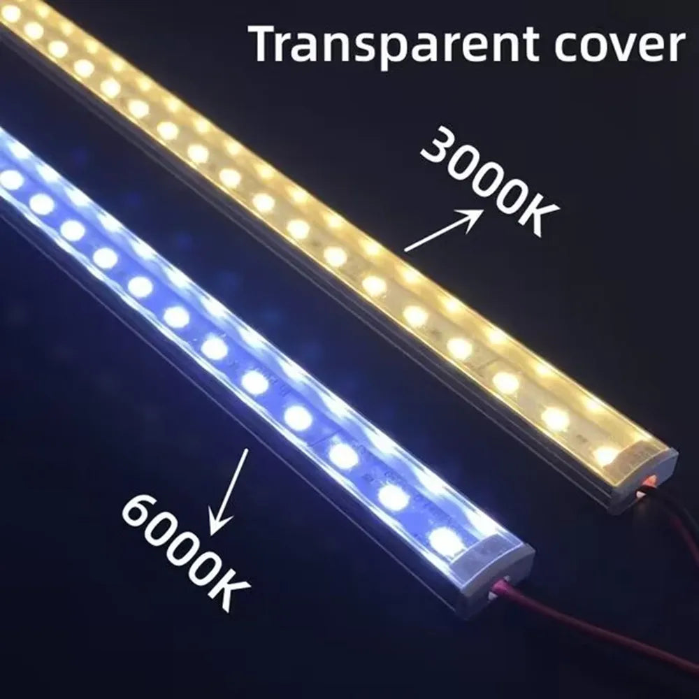 LED Rigid Strip Light 50 cm (20 in) SMD5730 36-LED U/V-Shaped Aluminum Channel DC 12V Indoor Lighting (1-10 Pack)