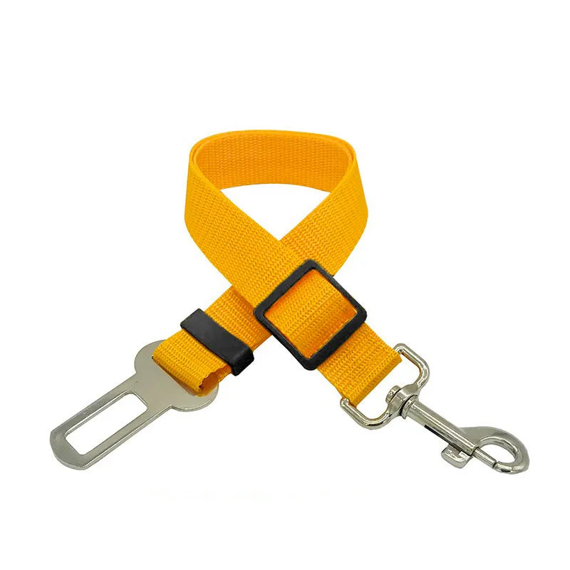 Adjustable Dog Car Seat Belt Leash 17-29 in (43-74 cm) Nylon Safety Restraint with Quick-Release Breakaway Clip