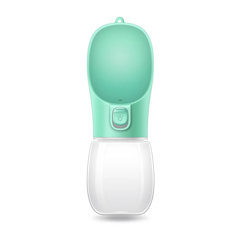 Portable Leakproof Dog & Cat Water Bottle – 300/350/550ml (10oz/12oz/18.6oz) Travel Dispenser with Built-In Bowl