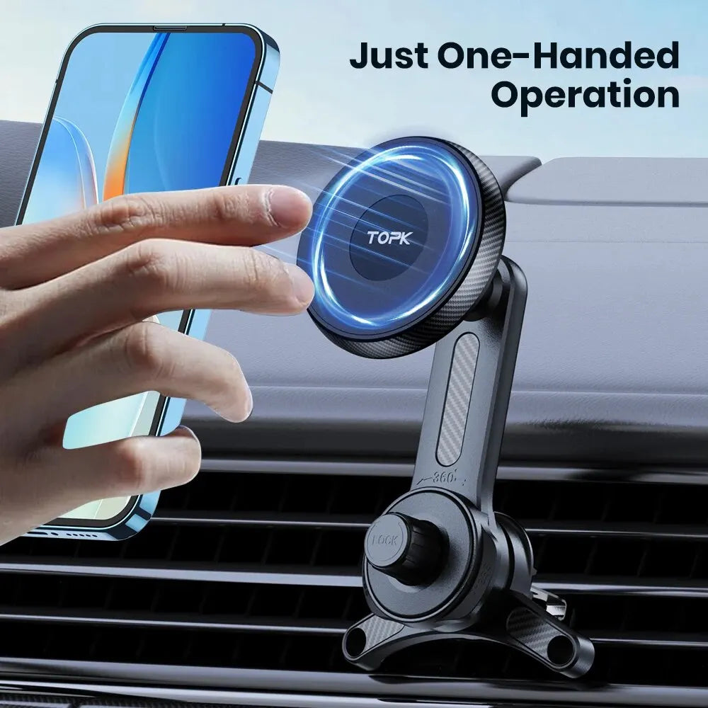 MagSafe Magnetic Car Mount Air Vent Phone Holder – Universal Magnetic Car Cradle for Smartphones