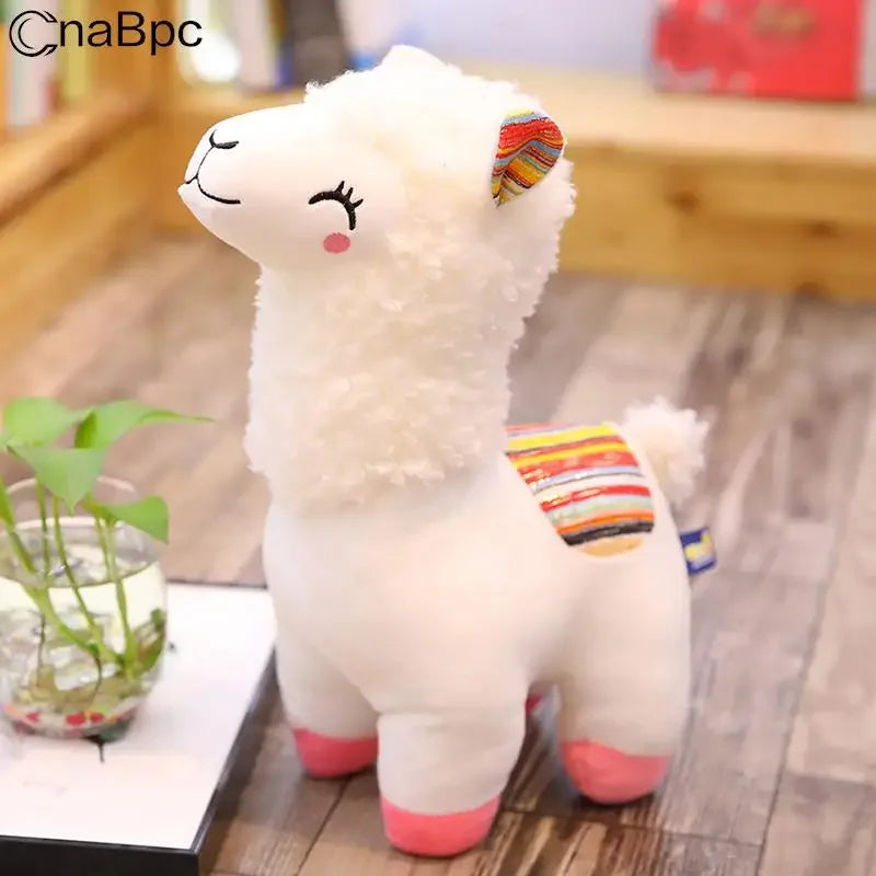 25cm (9.8 in) Smile Alpaca Llama Plush Toy - Soft Stuffed Animal Throw Pillow for Kids and Home Decor
