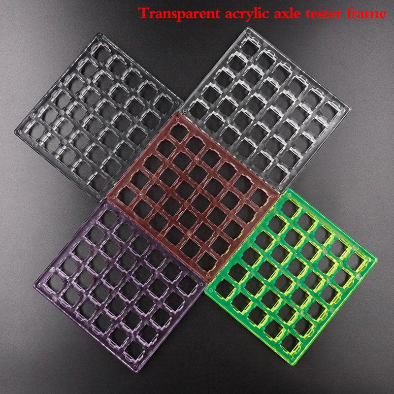 Mechanical Keyboard Switch Tester - Acrylic Base with Metal Bracket, 24/30-Hole Switch Sample Board