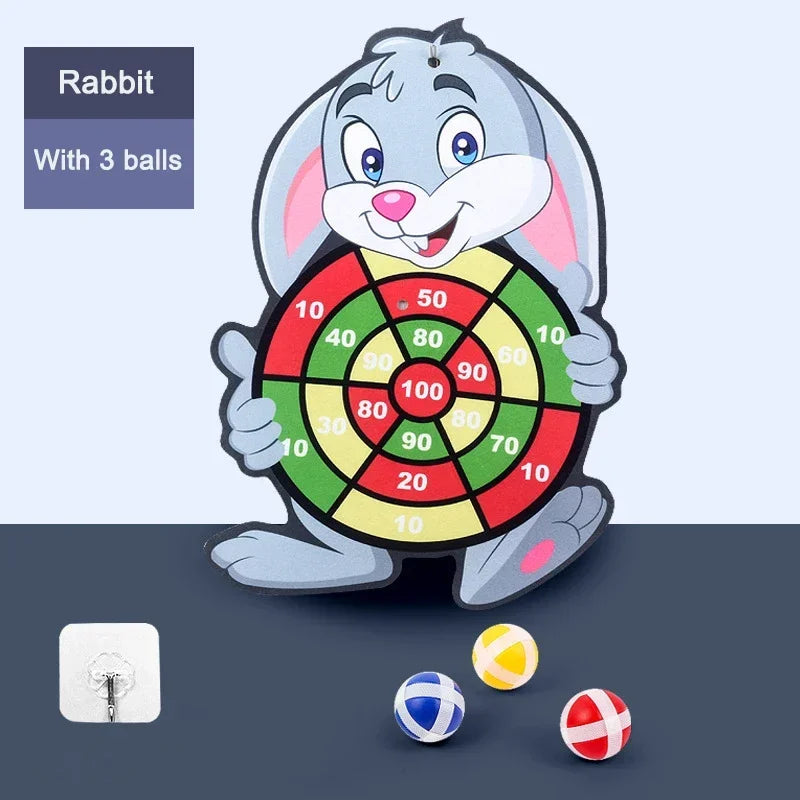 Kids Sticky Ball Dart Board Toy – Montessori Educational Indoor Game for Ages 3-7