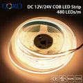 UL Listed COB LED Strip Light – High Density 320/480 LEDs per m, 3m/5m (9.8ft/16.4ft) Flexible Dimmable Tape 3000–6500K CRI>90 DC12V/24V