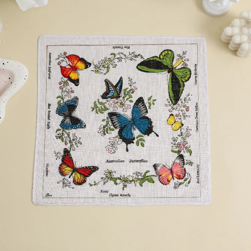 6-Pack 100% Cotton Women's Handkerchiefs, Animal Print, Multi-Use Pocket Scarves & Wedding Favors