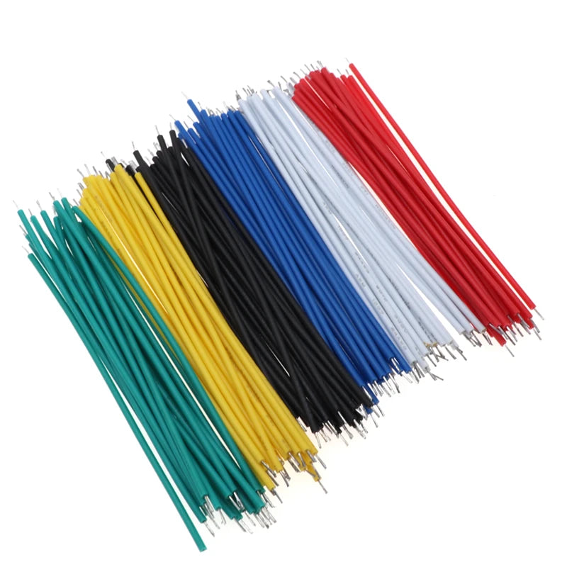 120-Pack 24AWG Tin-Plated Jumper Wires 3.15in (8cm) Breadboard PCB Solder Cable 6 Colors (20pcs Each)