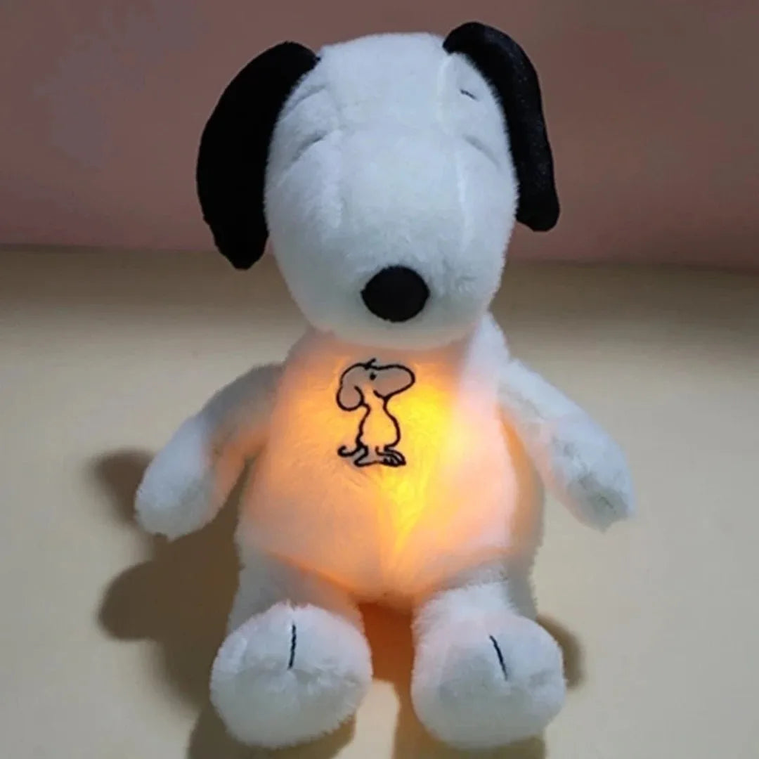 Glowing Breathing Snoopy Plush Sleep Aid Calming Stuffed Animal for Babies & Kids Bedtime Gift