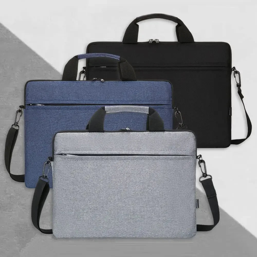 Padded Laptop Sleeve Bag 13.3/14/15.6 Inch Water-Resistant Notebook Pouch with Shoulder Strap