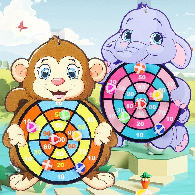 Kids Sticky Ball Dart Board Toy – Montessori Educational Indoor Game for Ages 3-7
