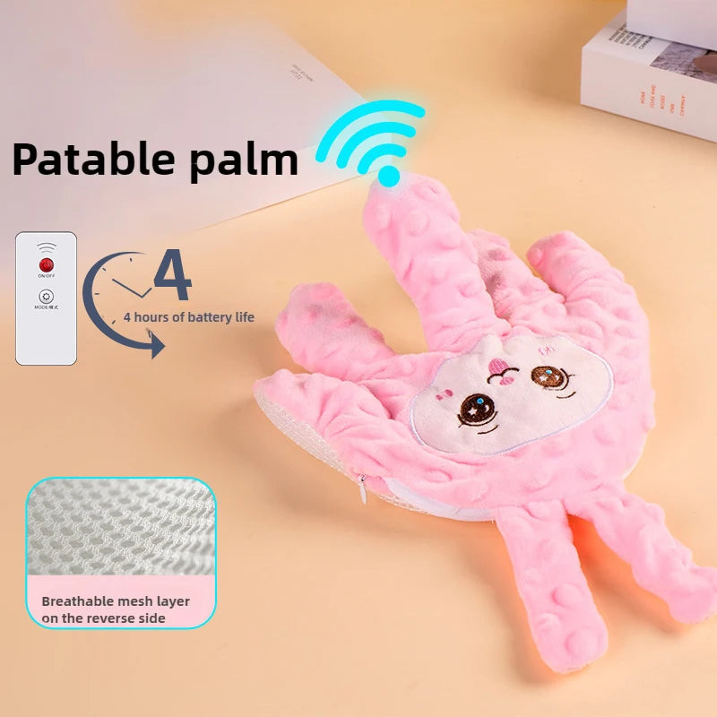 Baby Palm Sleep Pillow – Newborn & Toddler Calming Sleep Aid with Remote Control, 9.4 x 9.1 in (24 x 23 cm)