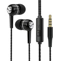 3.5mm Wired In-Ear Headphones with Microphone - HiFi Heavy Bass Stereo Earbuds for Gaming & Sports