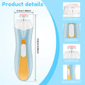 USB Rechargeable Electric Baby Nail Trimmer, LED Light, Silent Motor, Adjustable Speed, 6 Grinding Heads (Newborn to Adult)