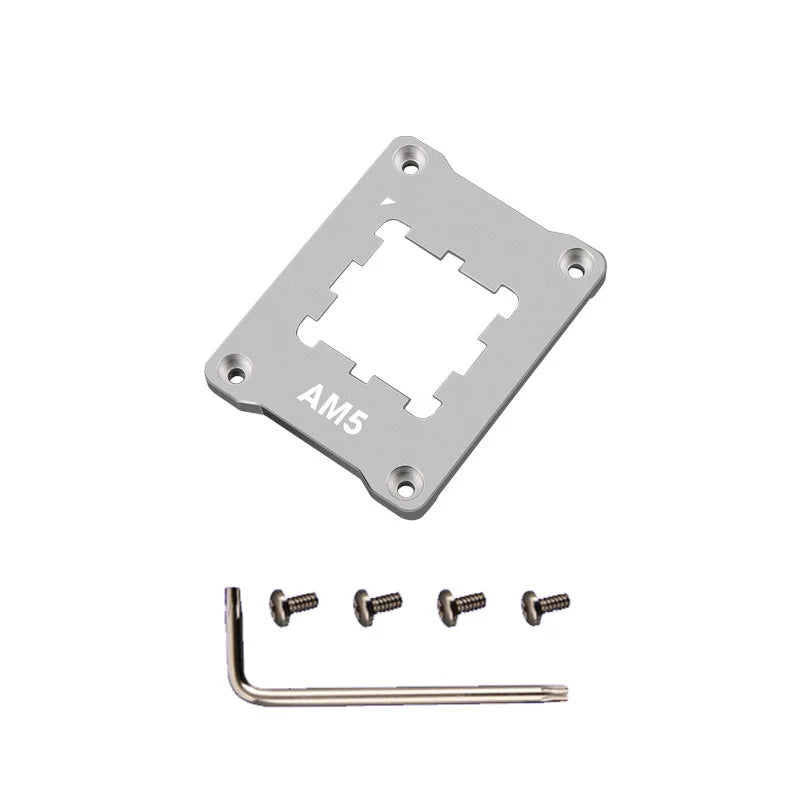 Aluminum AM5 CPU Anti-Bend Bracket - Universal AMD Socket Retention Holder with Screws & Tool