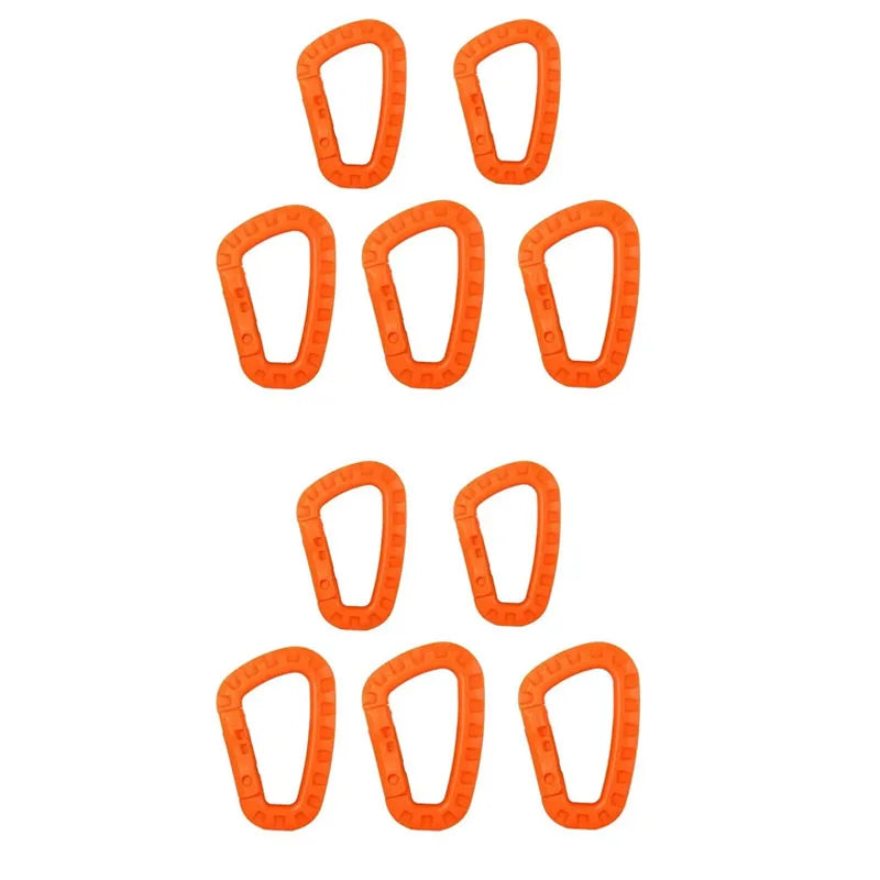 Tactical Carabiner D-Ring Clips for Backpack & Keychain - 1-10 Pack