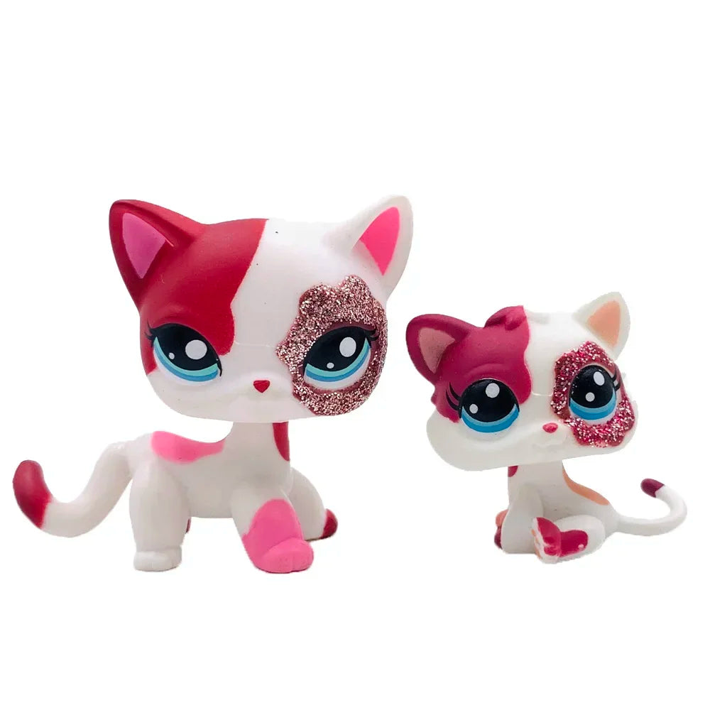 2-Pack Mini Pet Figurines — Cute Dog & Cat PVC Bobble Head Collectibles, 1.5–2 in (4.8–5.5 cm)