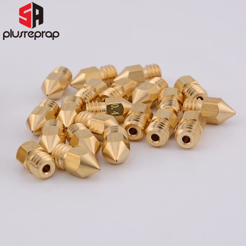 Brass 3D Printer Nozzles — 5/10-Pack 0.2–1.0mm Options for 1.75mm Filament — Extruder Print Head Replacement