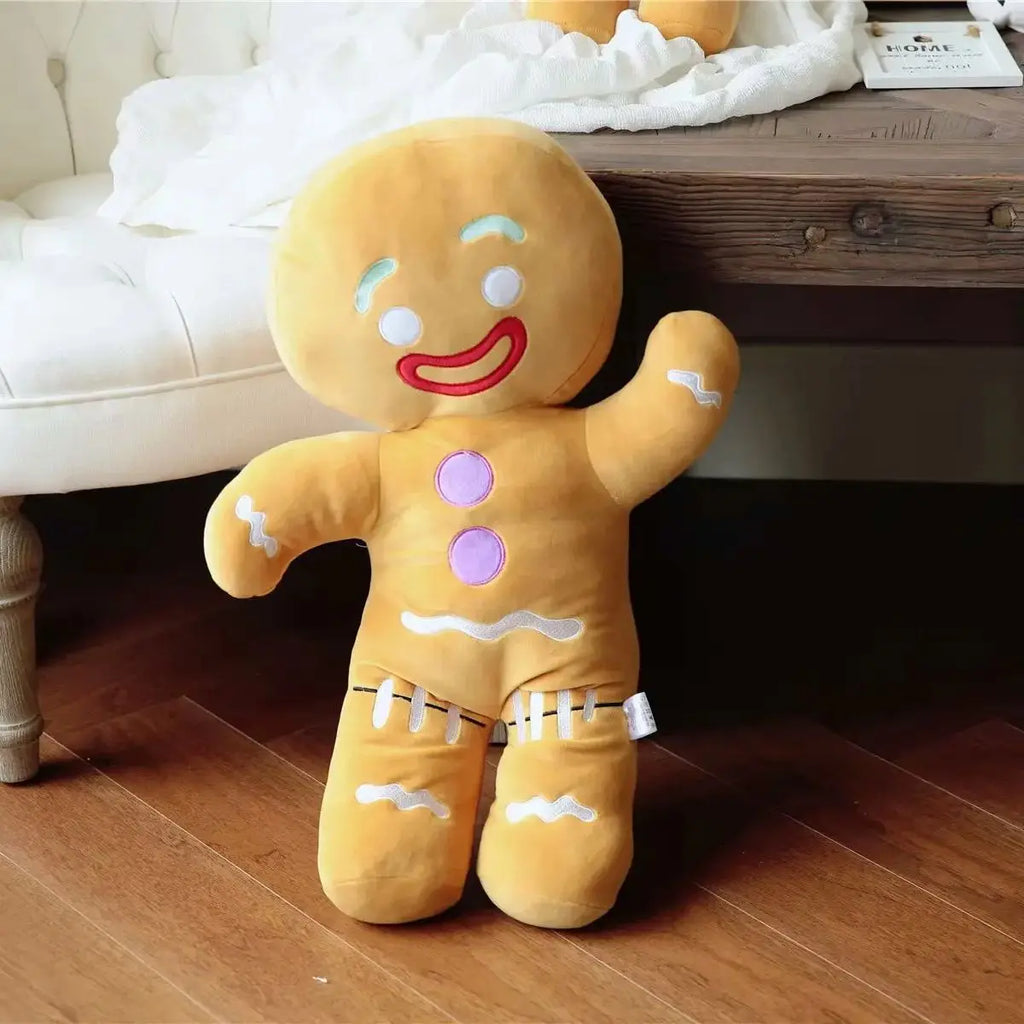 Gingerbread Man Plush Toy – Soft Stuffed Cookie Doll for Room Decor & Gifts