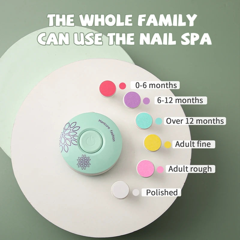 Baby Electric Nail Trimmer Kit - Nail Polisher & Clippers for Newborns and Toddlers