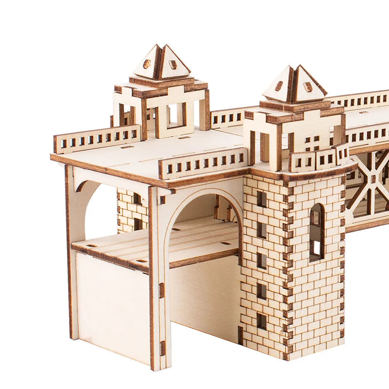 3D Wooden Tram Puzzle DIY Model Kit - Laser-Cut Retro Streetcar, Desk Decor Gift for Teens & Adults