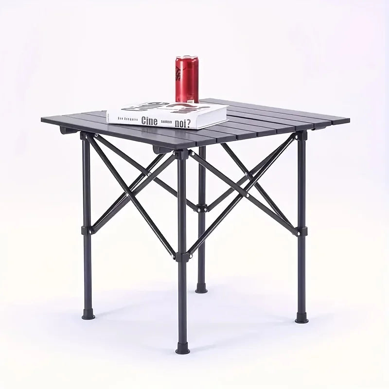 Portable Stainless Steel Folding Camping Table - Compact Thickened Outdoor BBQ Picnic Table