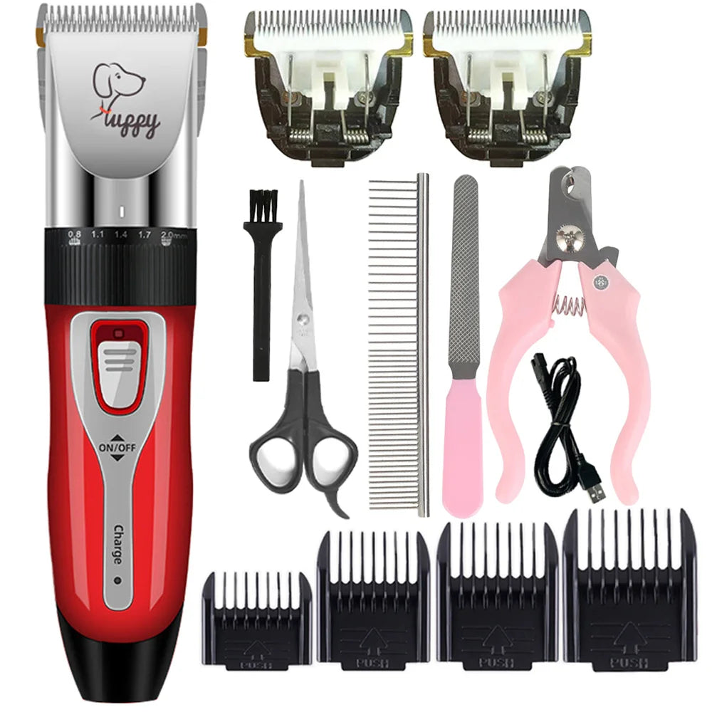 Cordless Pet Hair Clippers – Professional Rechargeable Trimmer Set for Dogs, Cats & Rabbits, Quiet Motor, 120-Min Runtime