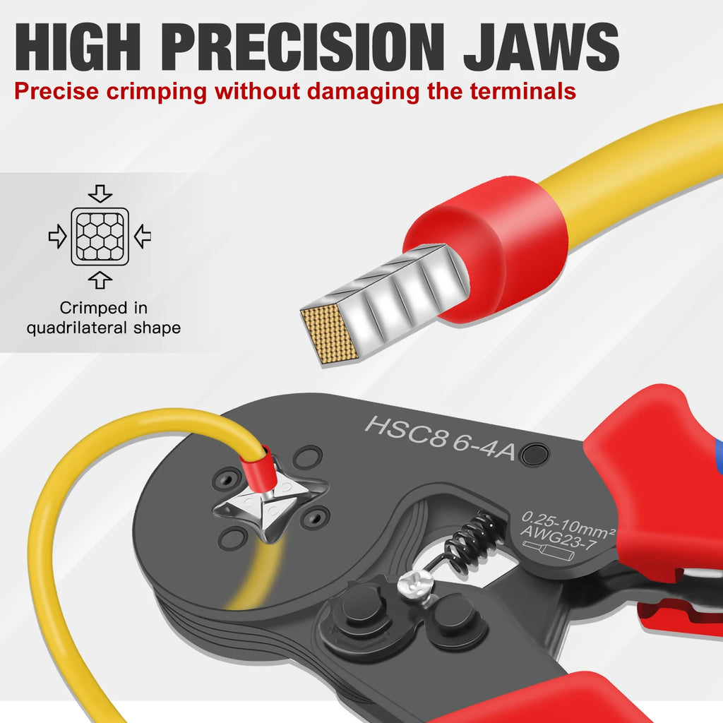 Ferrule Crimping Pliers – Mini Wire End Crimper for Tube Terminals, Carbon Steel Electrical Repair Tool