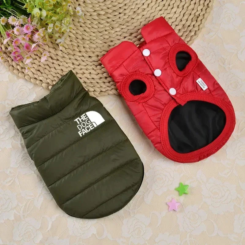 Reversible Winter Dog Coat - Warm Cotton-Down Vest for Small & Medium Dogs, Chihuahua French Bulldog Yorkie