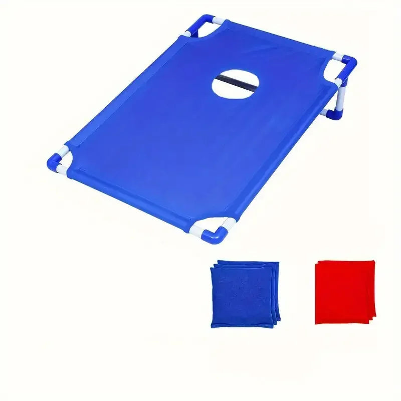 Portable Cornhole Set - Foldable Bean Bag Toss Game for Family & Adults, Outdoor Lawn and Backyard Game with 6 Bean Bags