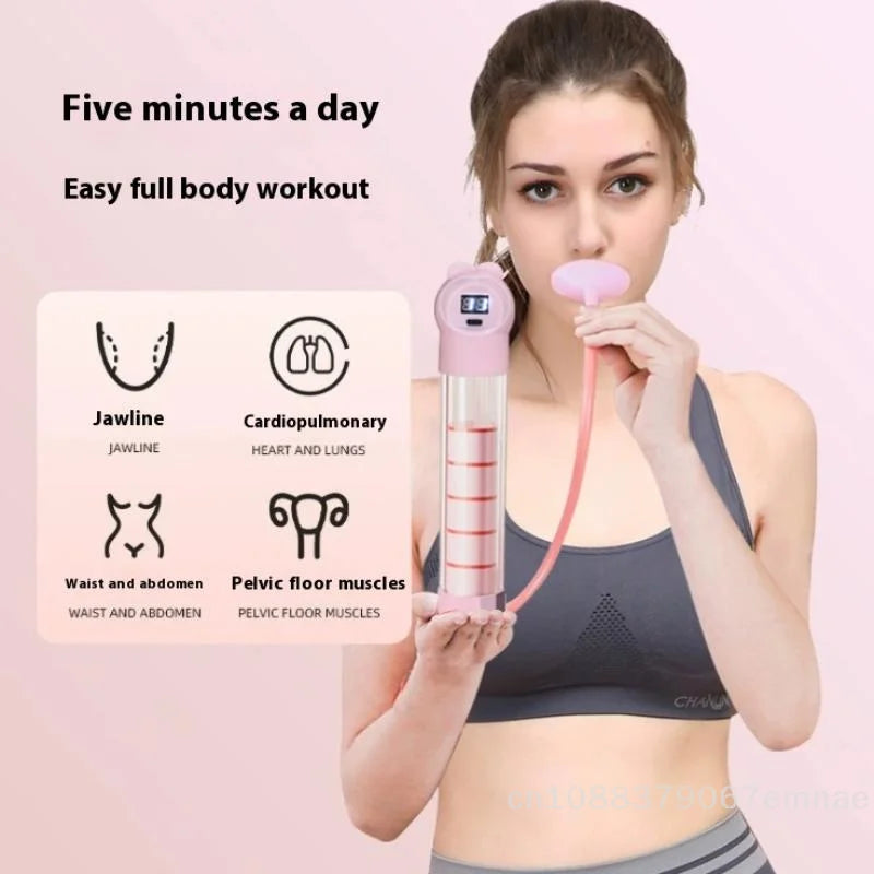 Abdominal Training Dumbbell – Portable Core & Pelvic Floor Strengthener with Silicone Grip, Includes 2 Breathing Nozzles