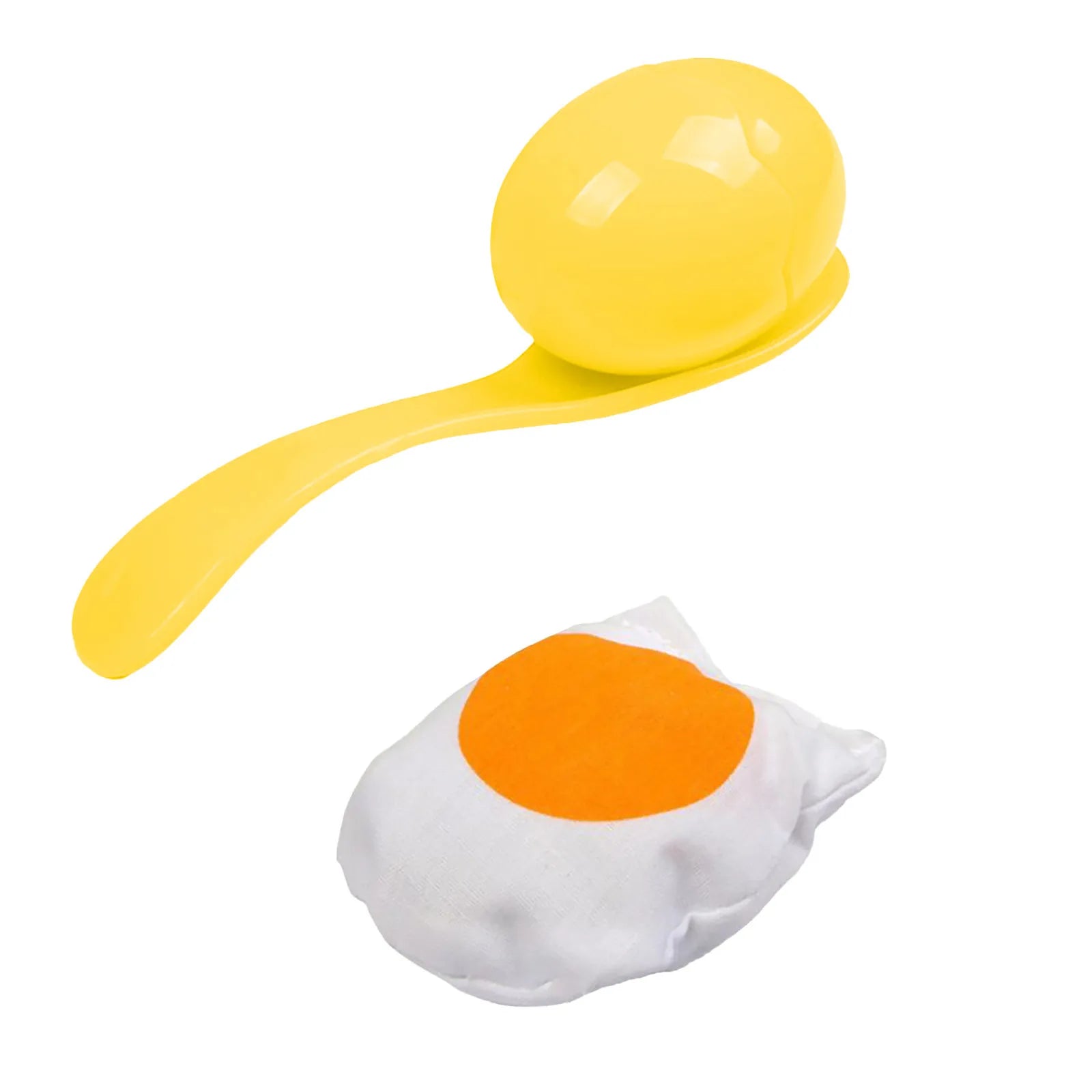 Egg and Spoon Race Game Set with Yolk - Outdoor Kids Party & Field Day Toy, Parent-Child Interactive